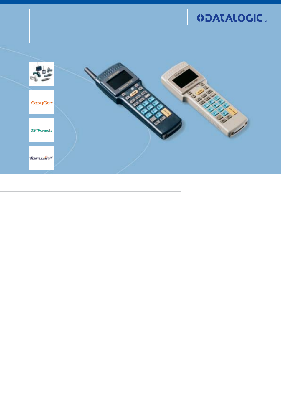 Datalogic Scanning Pocket-sized Laser Terminal F734-E/RF User Manual | 2 pages