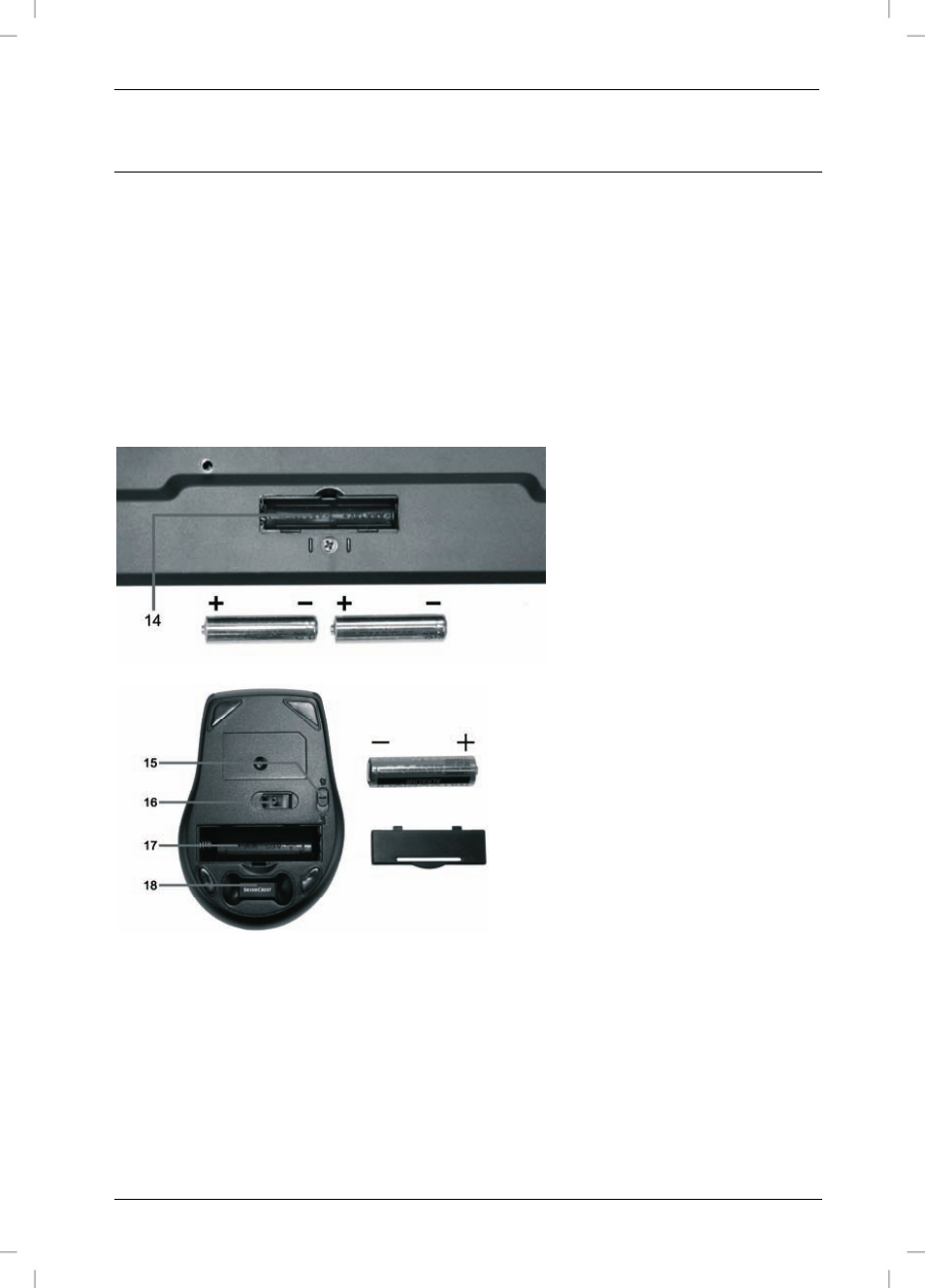 Installing the hardware, Inserting the batteries | Silvercrest STMS 22.8 A1 User Manual | Page 12 / 44