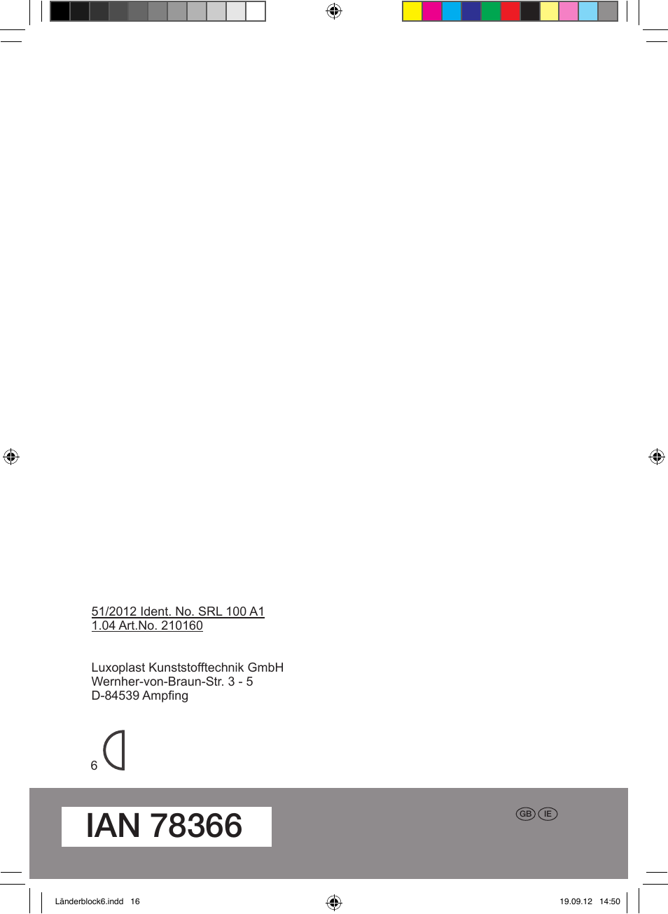 Silvercrest SRL 100 A1 User Manual | Page 16 / 16