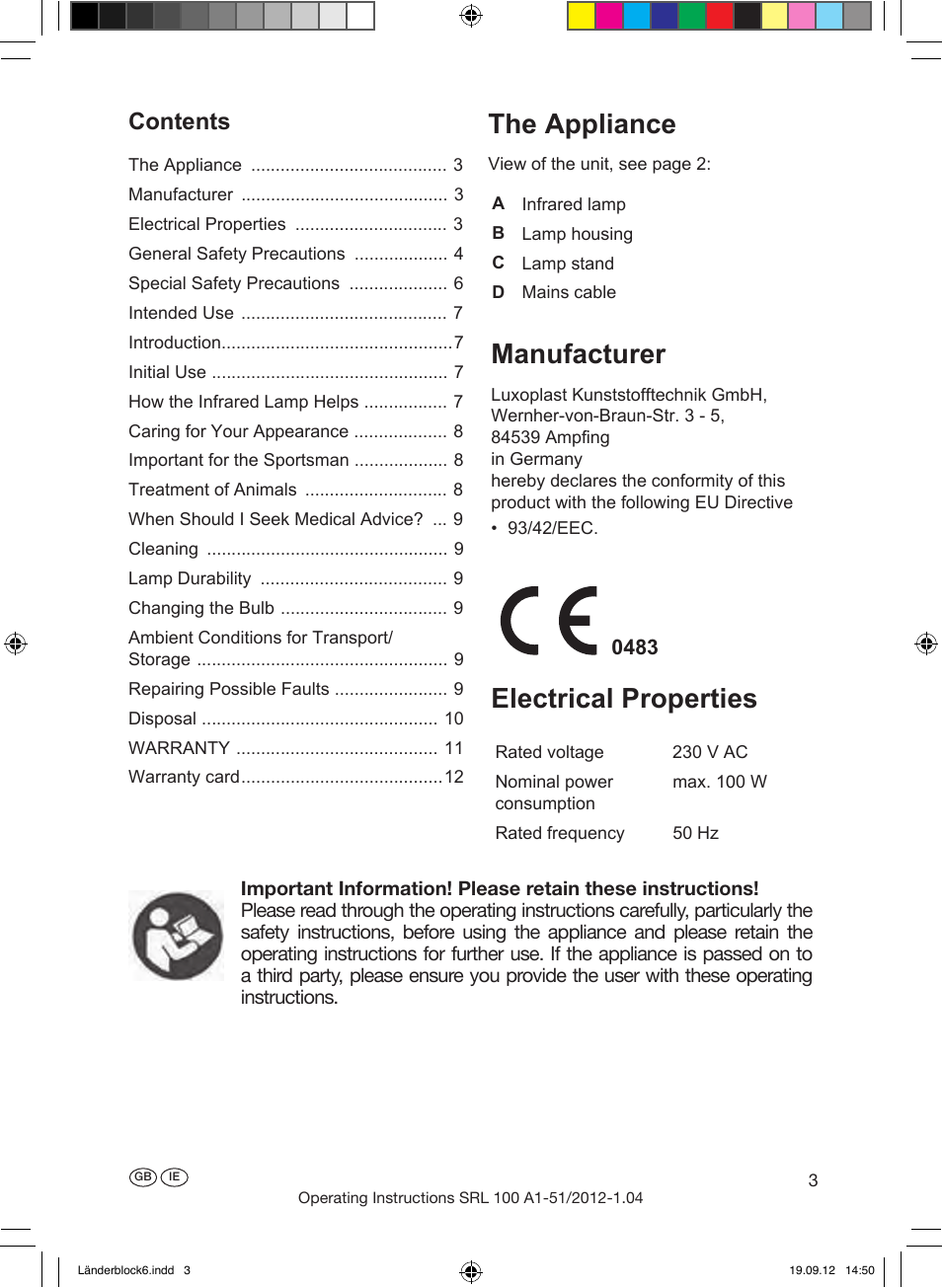 Silvercrest SRL 100 A1 User Manual | Page 3 / 16