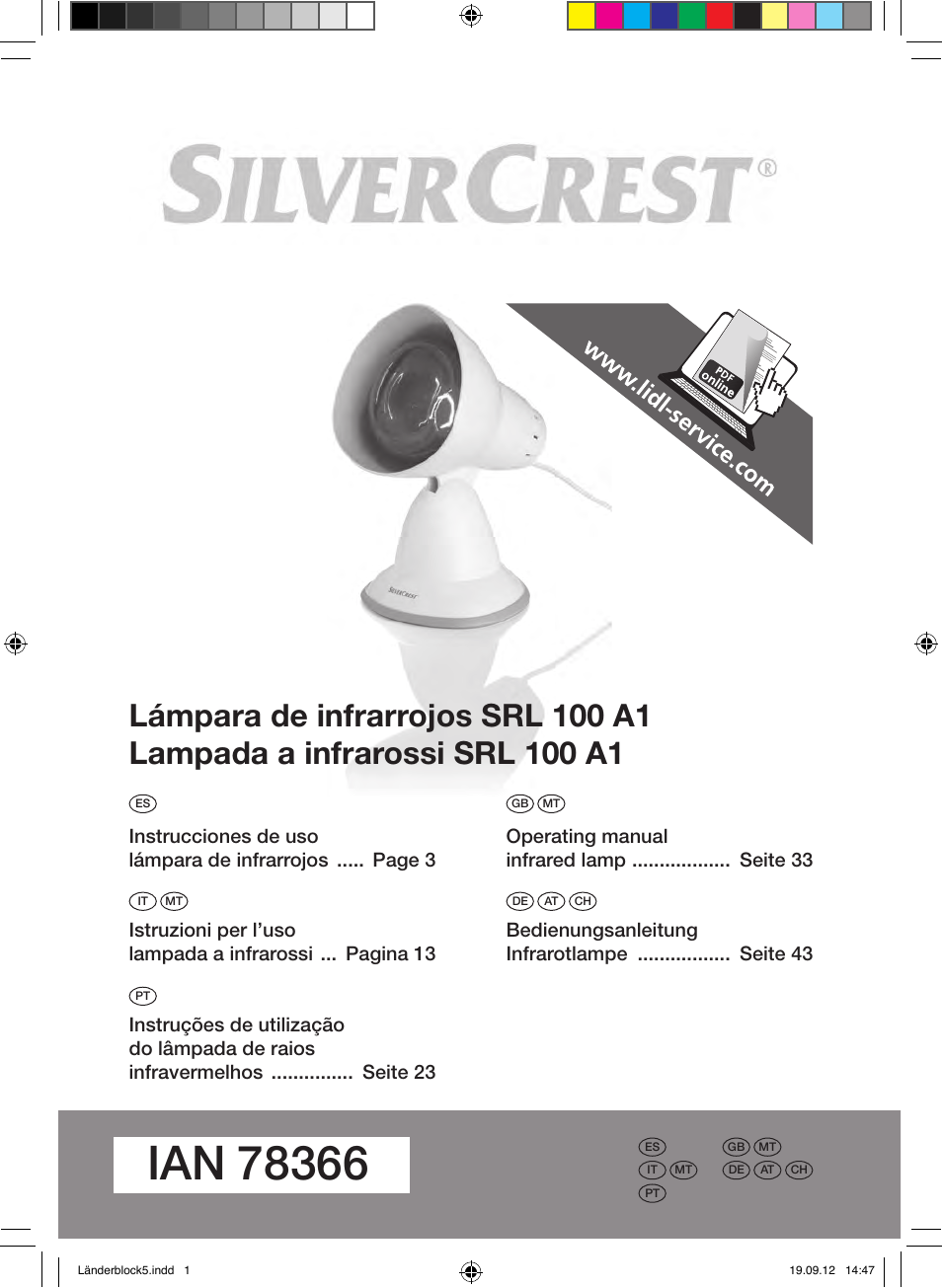 Silvercrest SRL 100 A1 User Manual | 56 pages