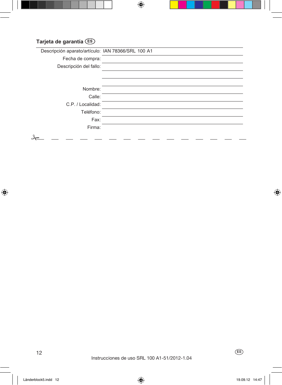 L’apparecchio, Produttore, Dati elettrici caratteristici | Indice | Silvercrest SRL 100 A1 User Manual | Page 12 / 56