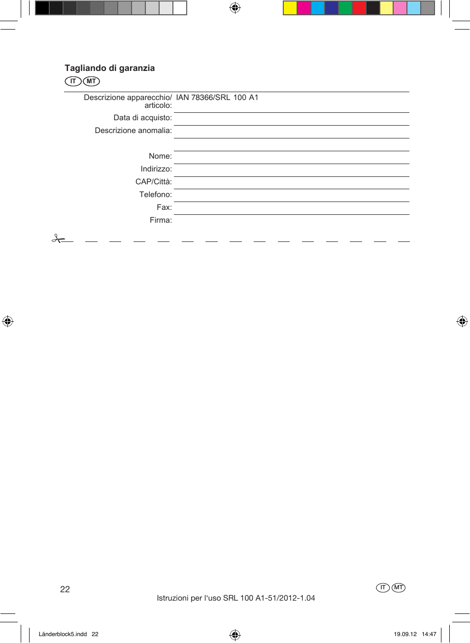 O aparelho, Fabricante, Especificações eléctricas | Conteúdo | Silvercrest SRL 100 A1 User Manual | Page 22 / 56