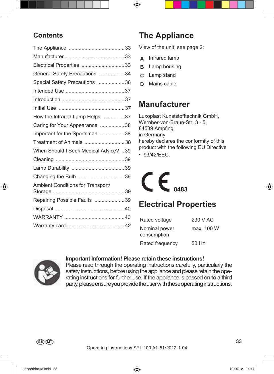 Silvercrest SRL 100 A1 User Manual | Page 33 / 56