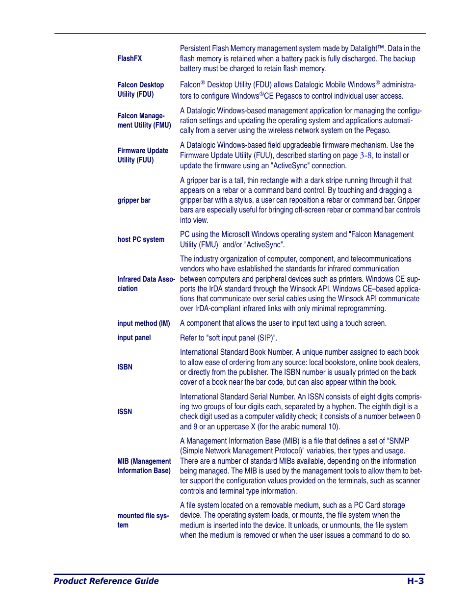 Falcon management utility (fmu)" a | Datalogic Scanning Pegaso User Manual | Page 159 / 172