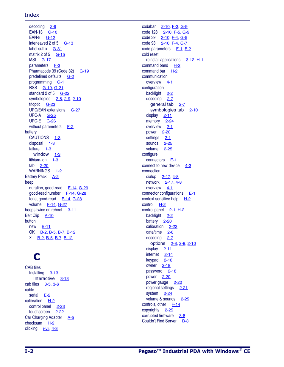 Datalogic Scanning Pegaso User Manual | Page 164 / 172