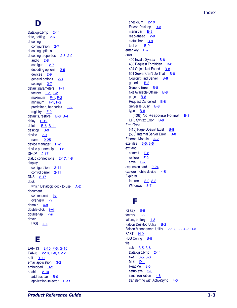 Datalogic Scanning Pegaso User Manual | Page 165 / 172