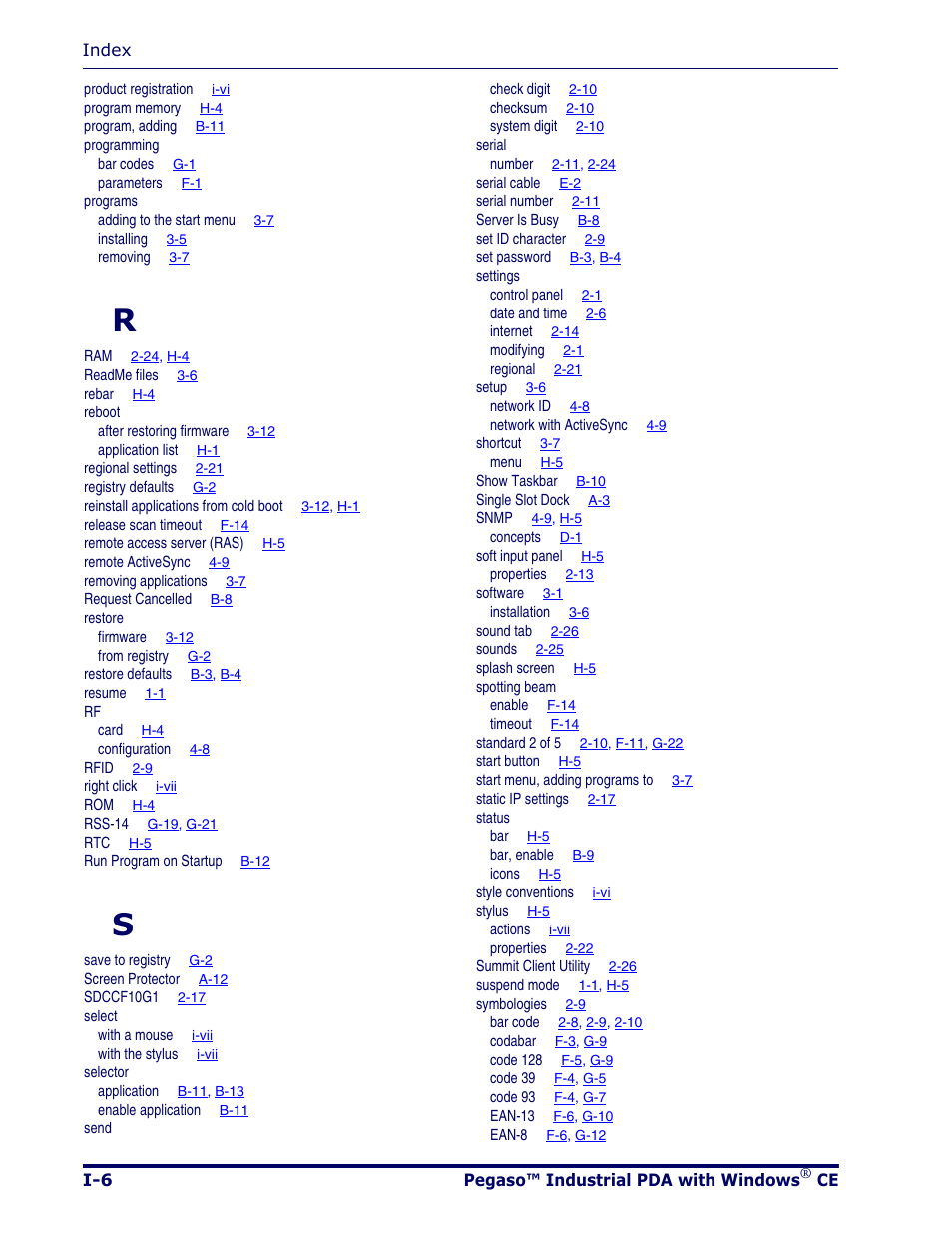 Datalogic Scanning Pegaso User Manual | Page 168 / 172