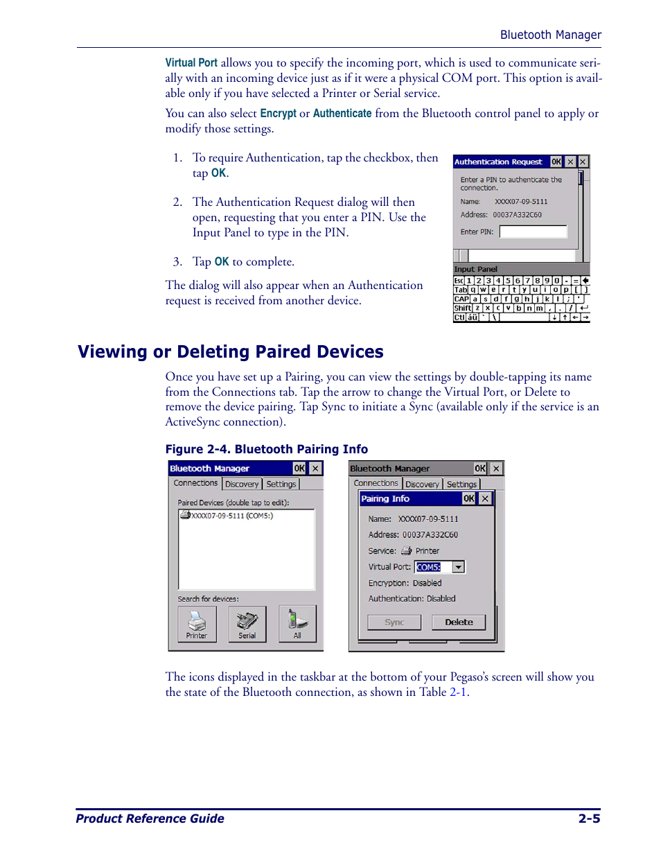 Viewing or deleting paired devices, Viewing or deleting paired devices -5 | Datalogic Scanning Pegaso User Manual | Page 19 / 172