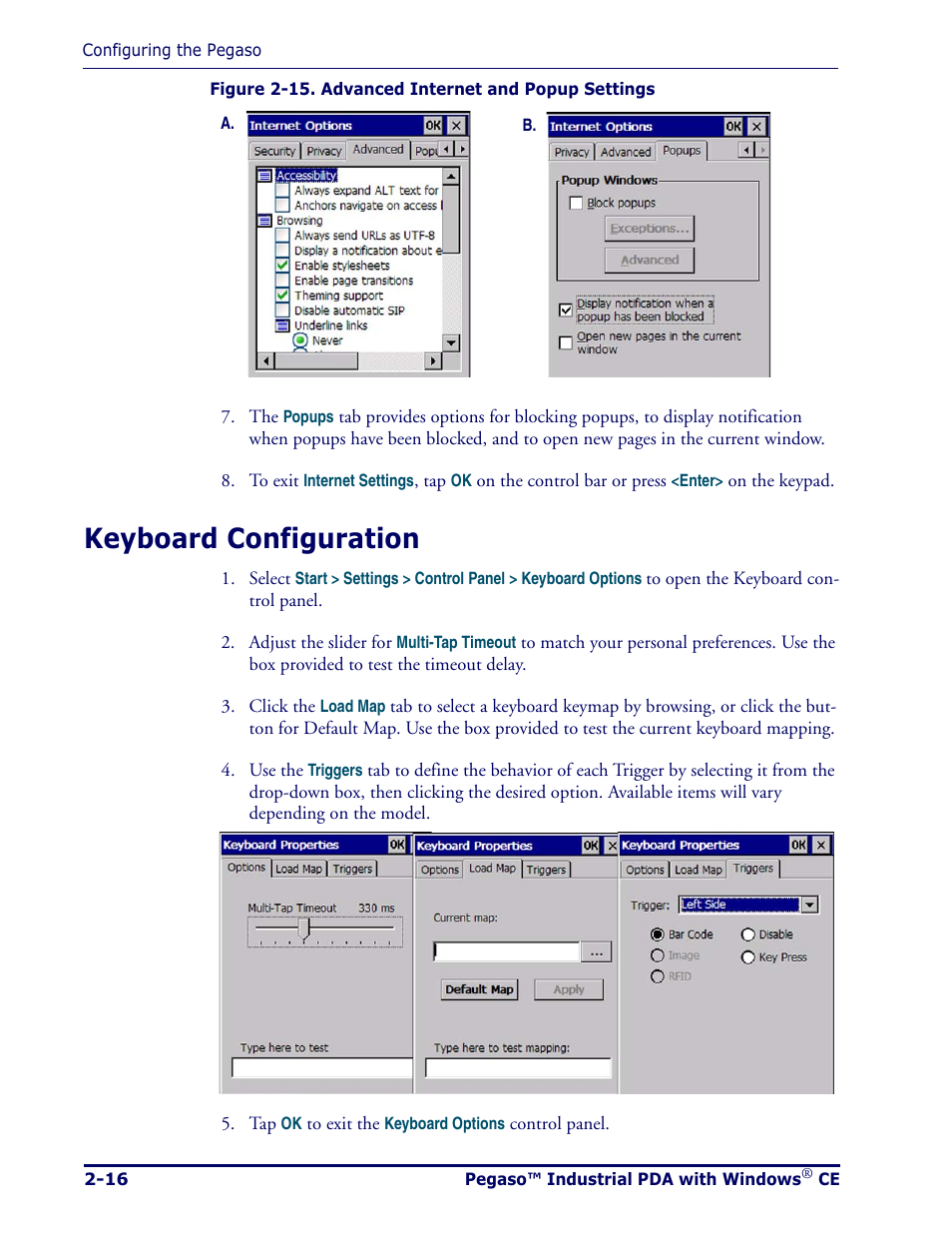 Keyboard configuration, Keyboard configuration -16, Figure | Datalogic Scanning Pegaso User Manual | Page 30 / 172