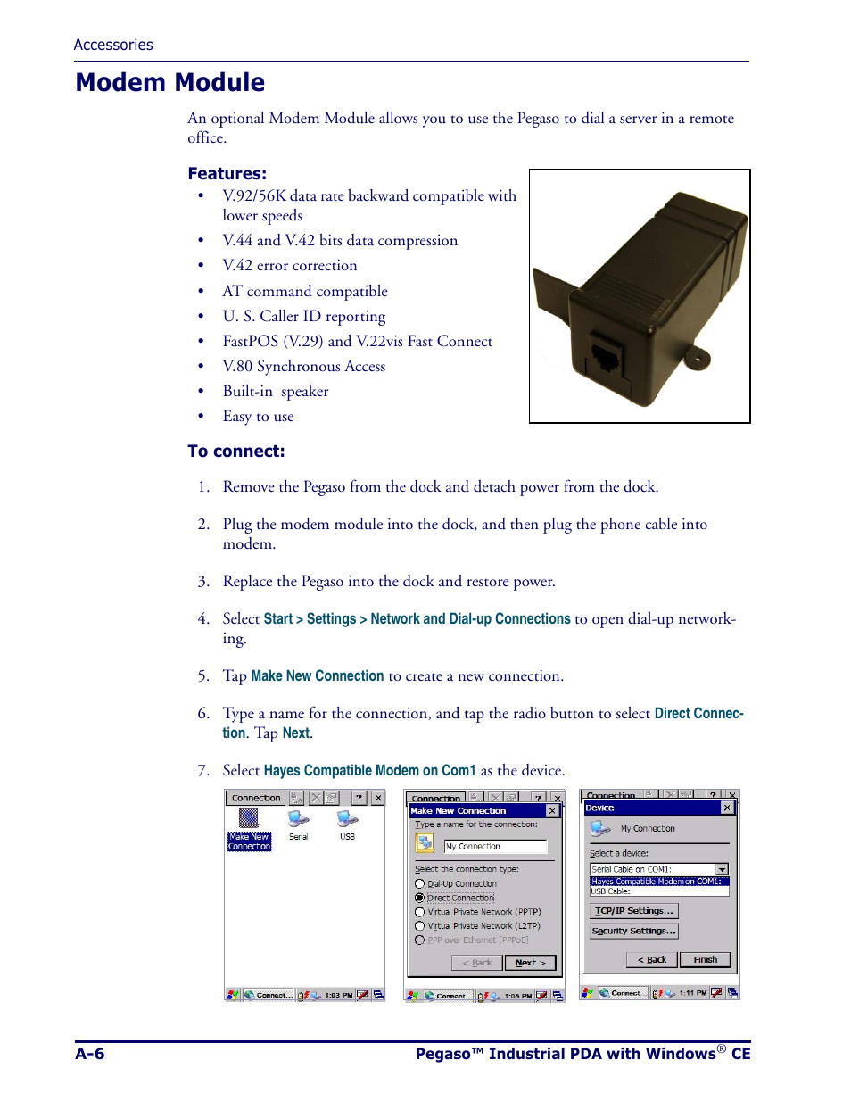 Modem module | Datalogic Scanning Pegaso User Manual | Page 78 / 172