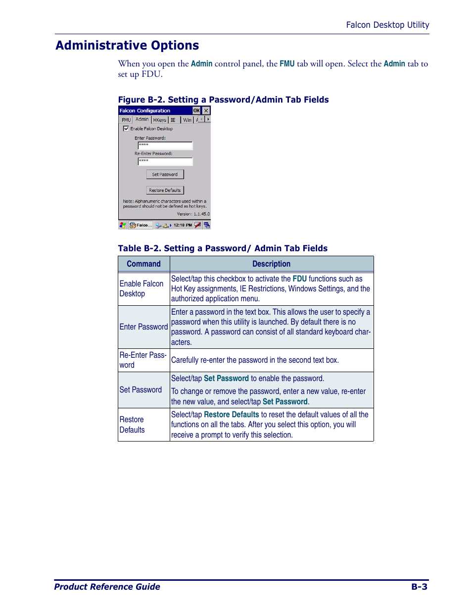 Administrative options | Datalogic Scanning Pegaso User Manual | Page 87 / 172