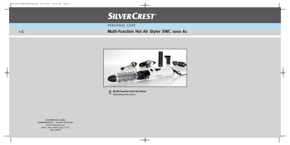 Silvercrest SWC 1000 A1 User Manual | 8 pages