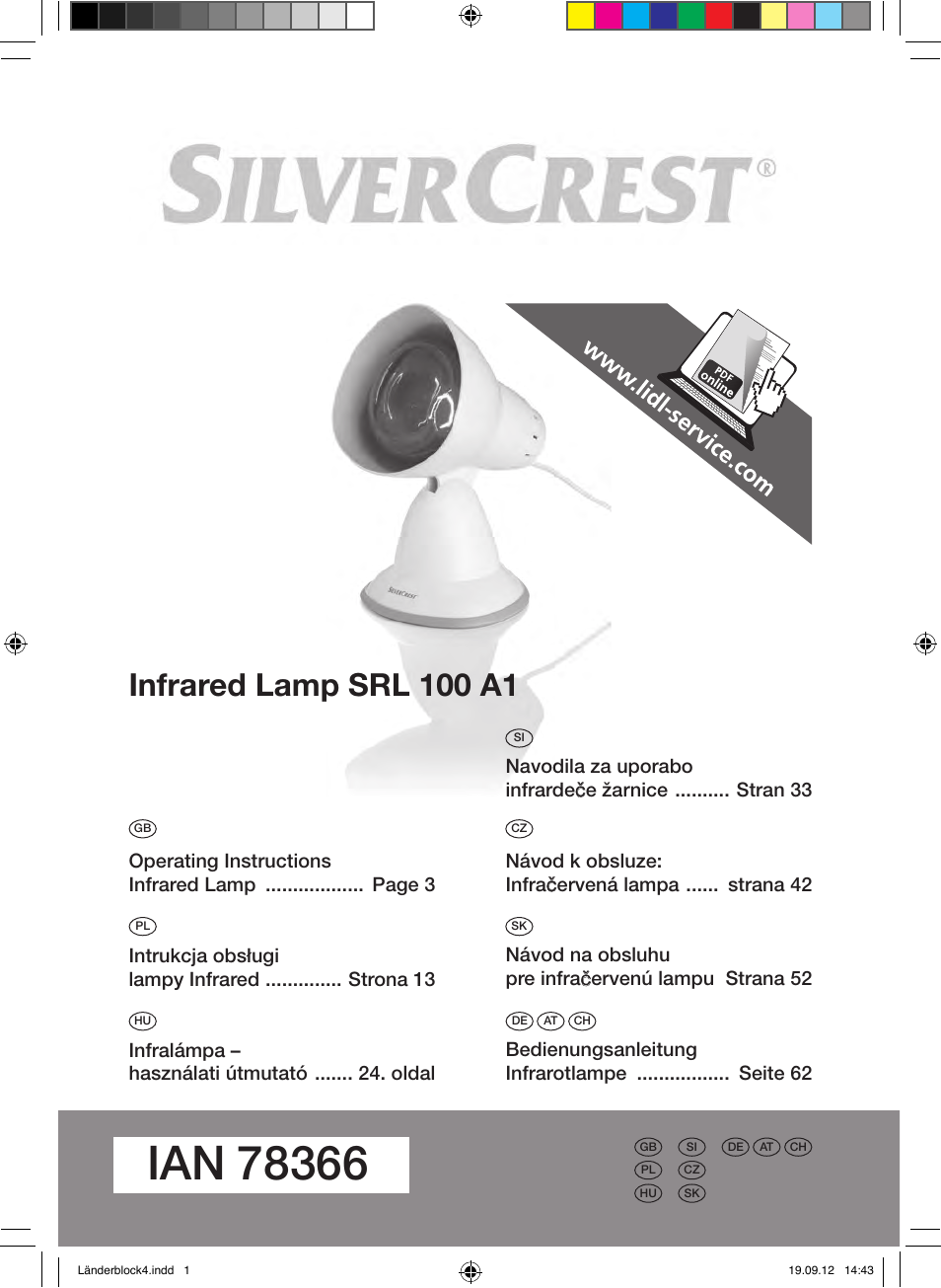 Silvercrest SRL 100 A1 User Manual | 72 pages