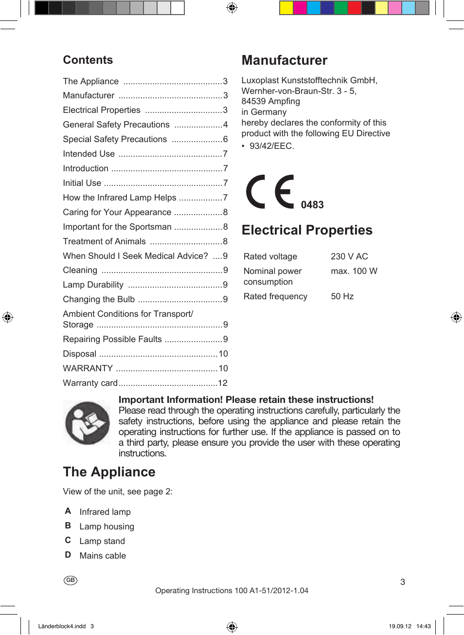 Silvercrest SRL 100 A1 User Manual | Page 3 / 72