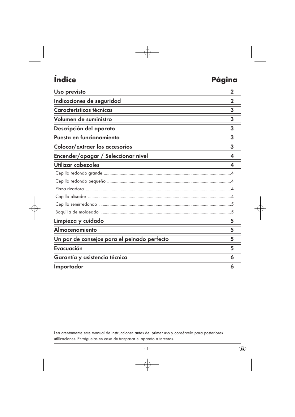 Índice página | Silvercrest SWC 1000 A1 User Manual | Page 3 / 32