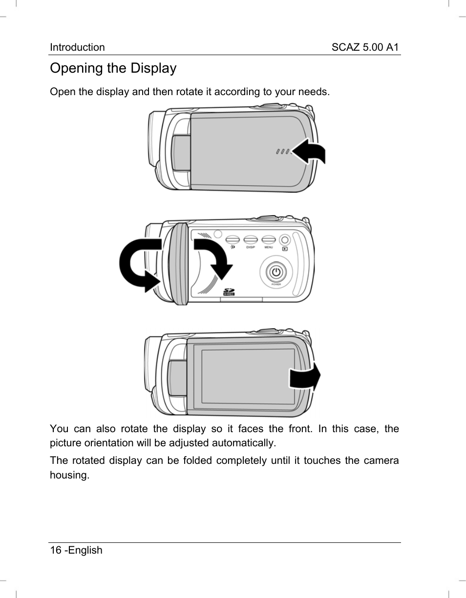 Opening the display | Silvercrest SCAZ 5.00 A1 User Manual | Page 18 / 155