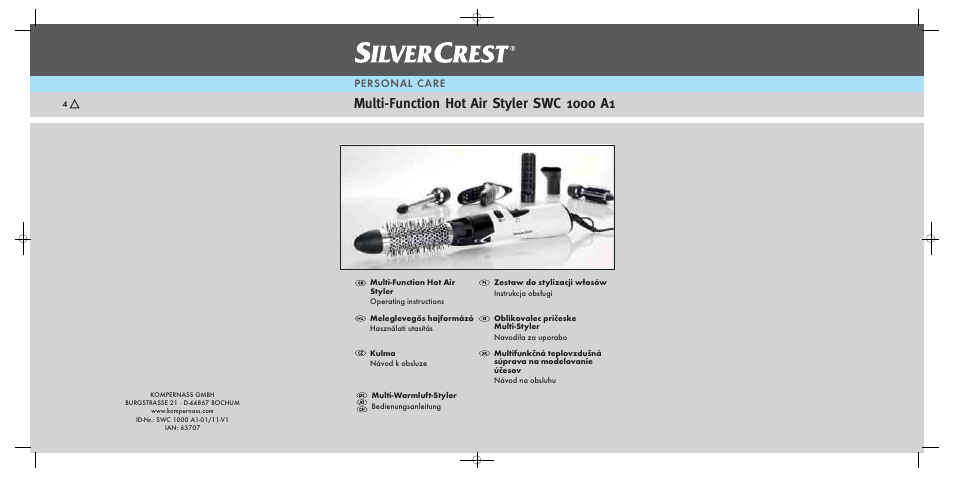 Silvercrest SWC 1000 A1 User Manual | 44 pages