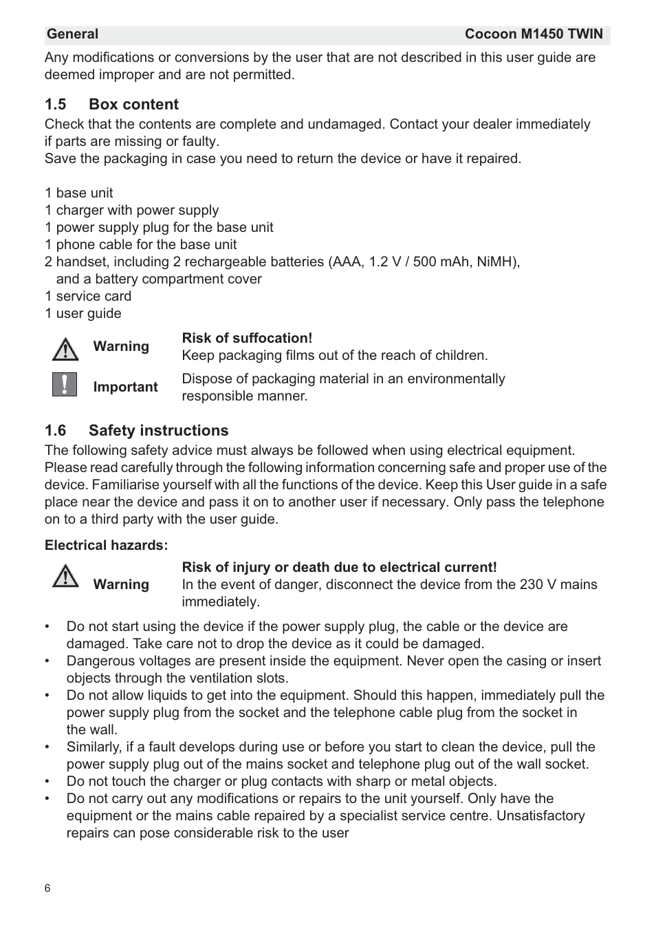 Silvercrest COCOON M1450 TWIN User Manual | Page 8 / 49