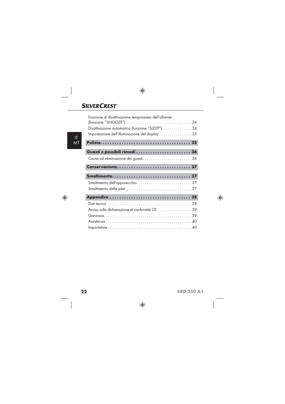 Silvercrest SRD 250 A1 User Manual | Page 24 / 102