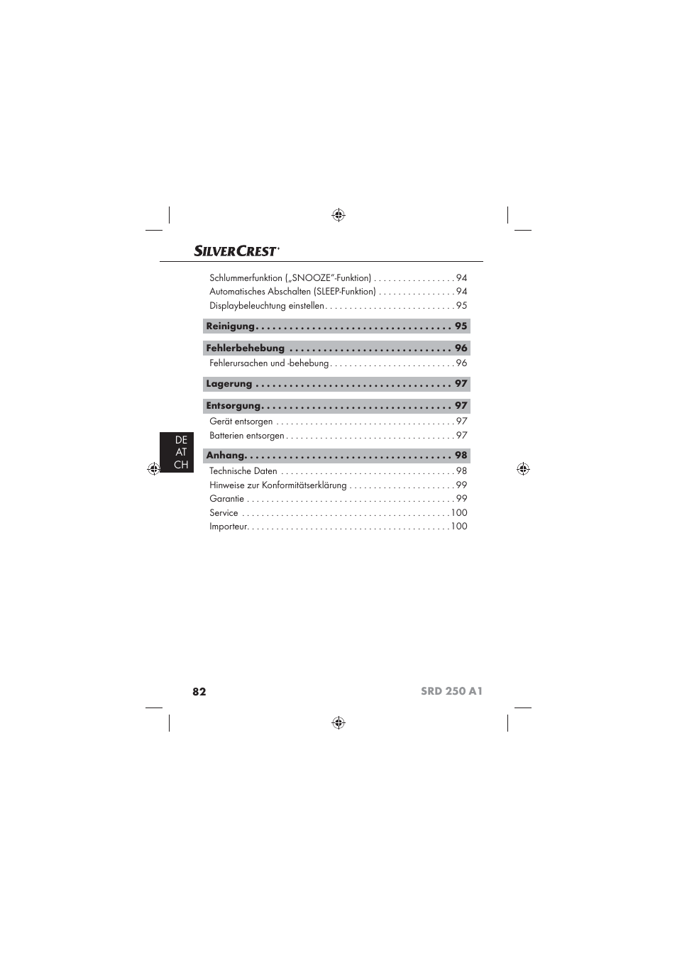 Silvercrest SRD 250 A1 User Manual | Page 84 / 102