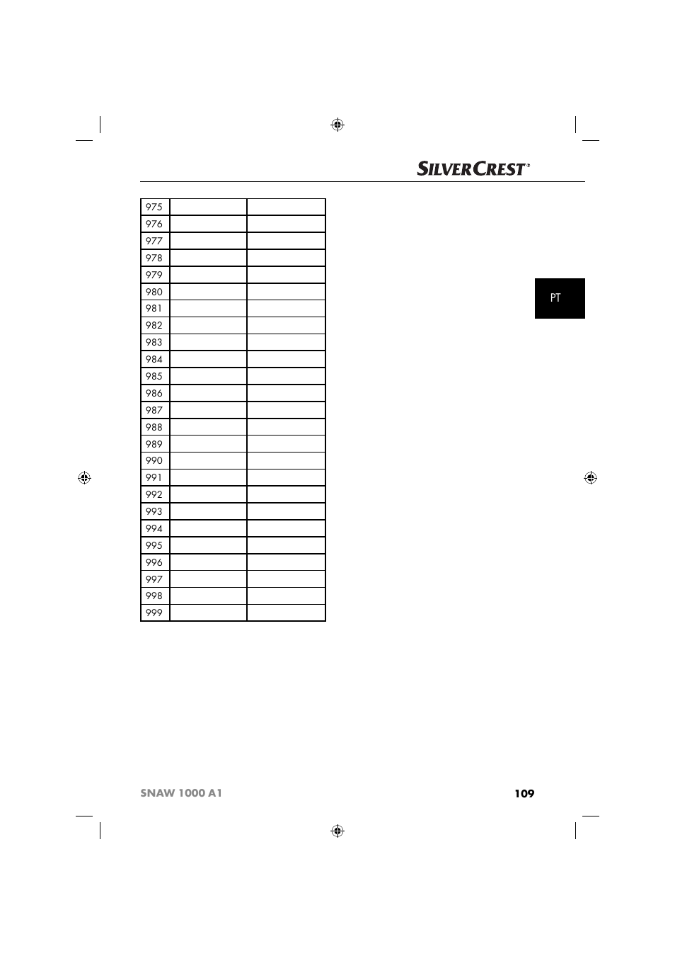 Silvercrest SNAW 1000 A1 User Manual | Page 112 / 182