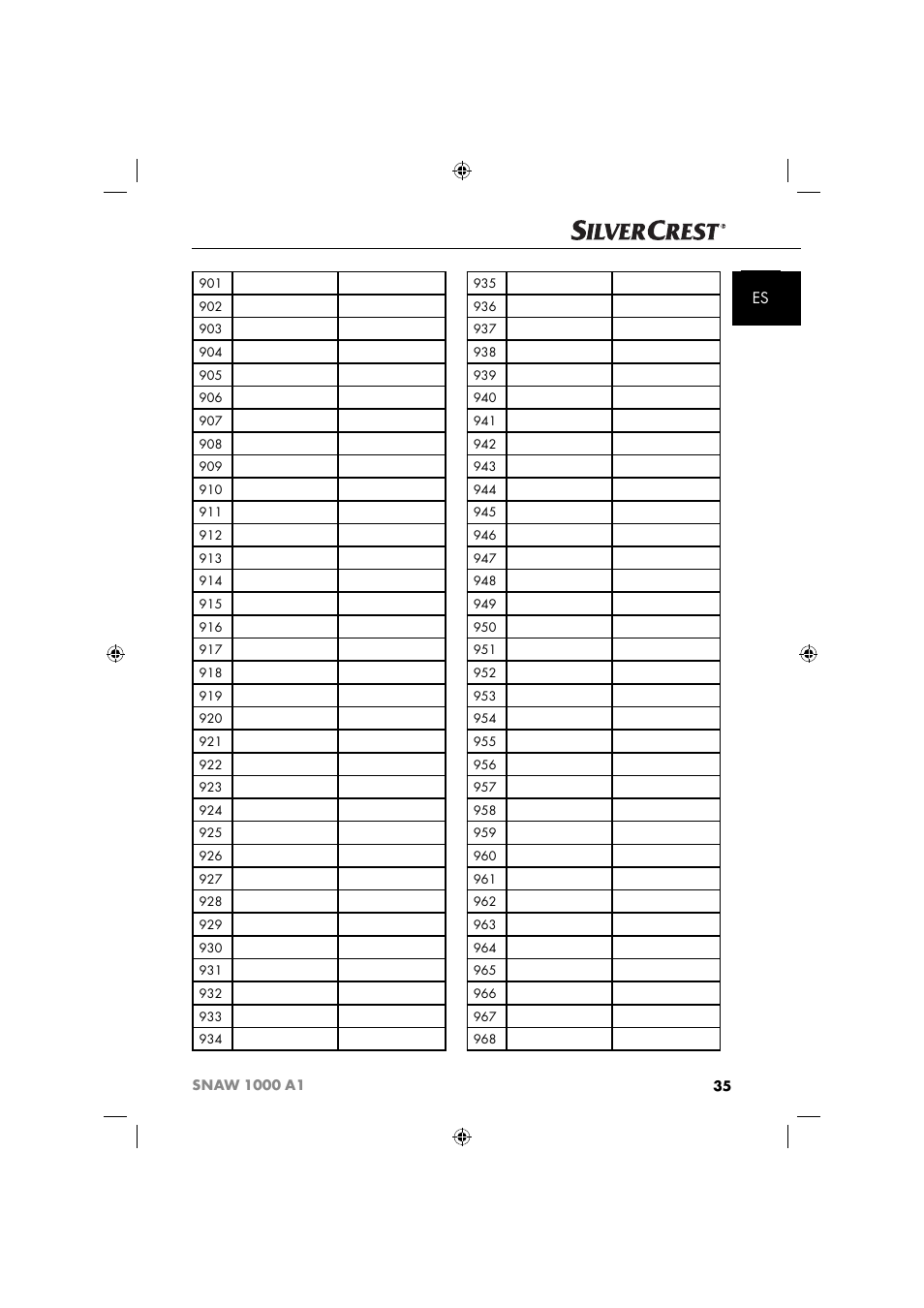 Silvercrest SNAW 1000 A1 User Manual | Page 38 / 182