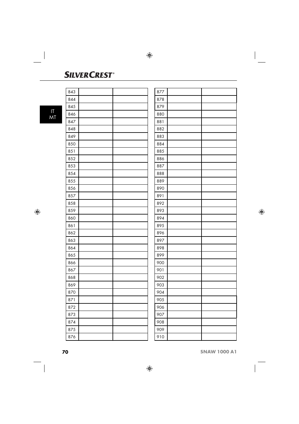 It mt | Silvercrest SNAW 1000 A1 User Manual | Page 73 / 182