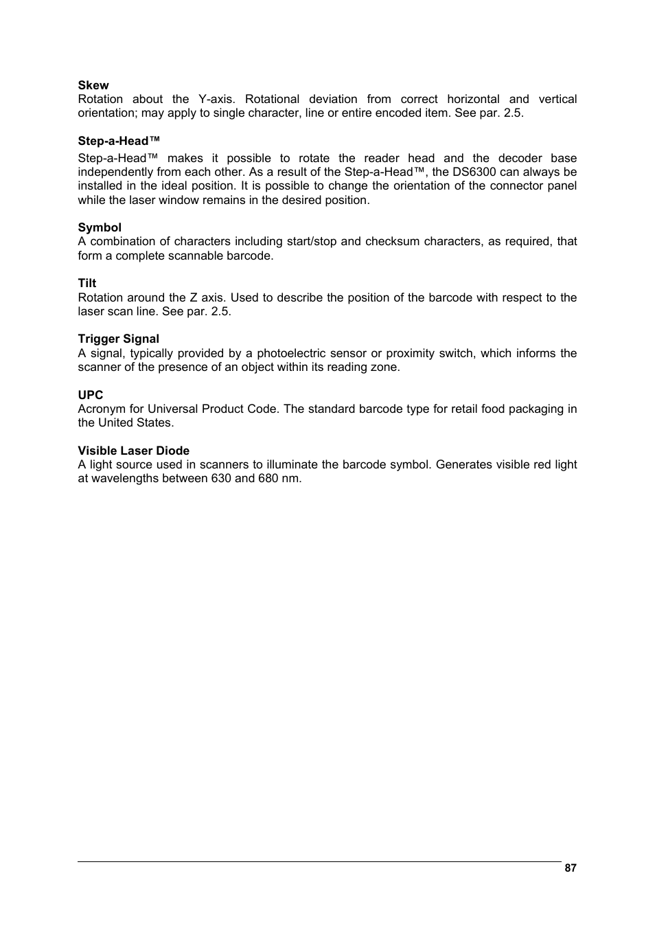 Datalogic Scanning DS6300 User Manual | Page 101 / 105
