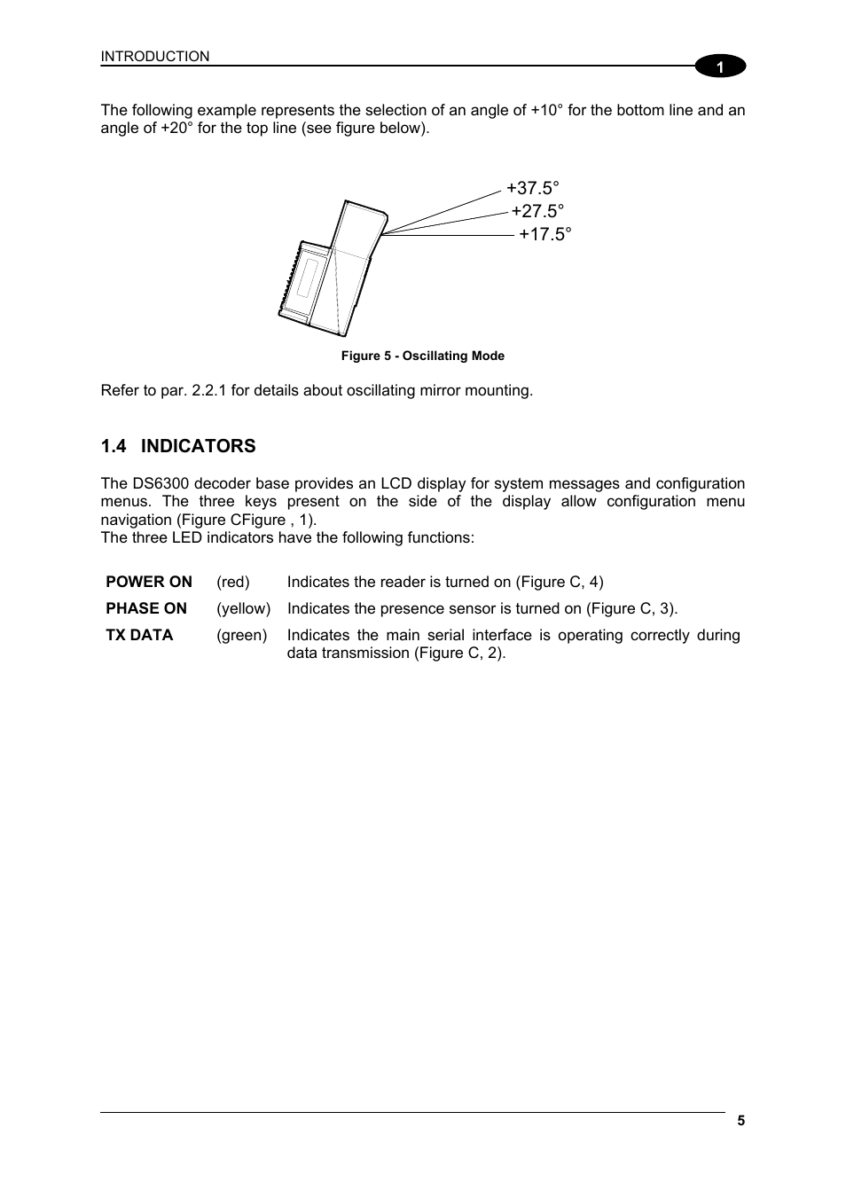 Indicators | Datalogic Scanning DS6300 User Manual | Page 19 / 105