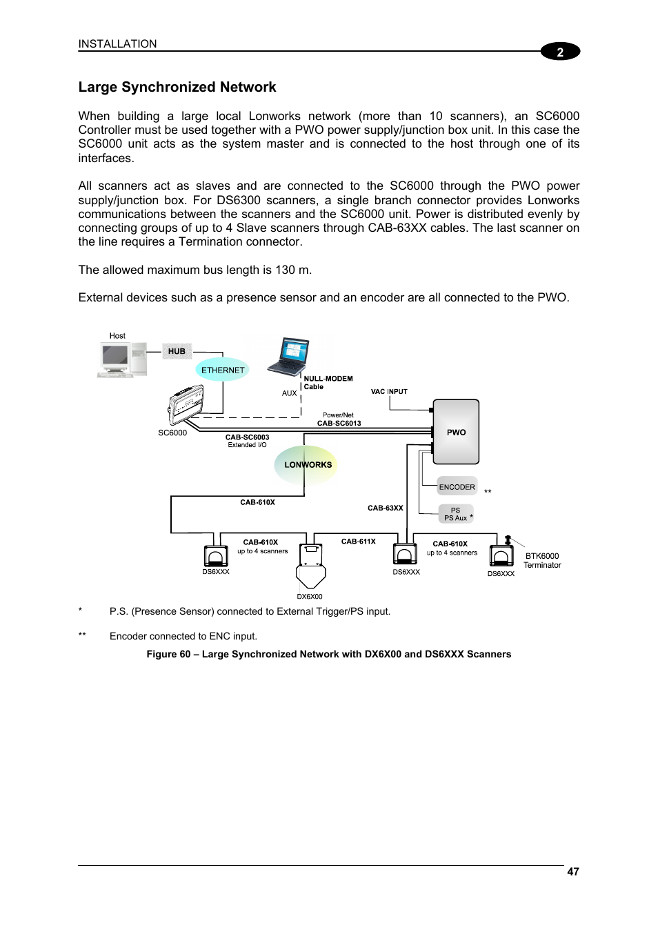 Large synchronized network | Datalogic Scanning DS6300 User Manual | Page 61 / 105