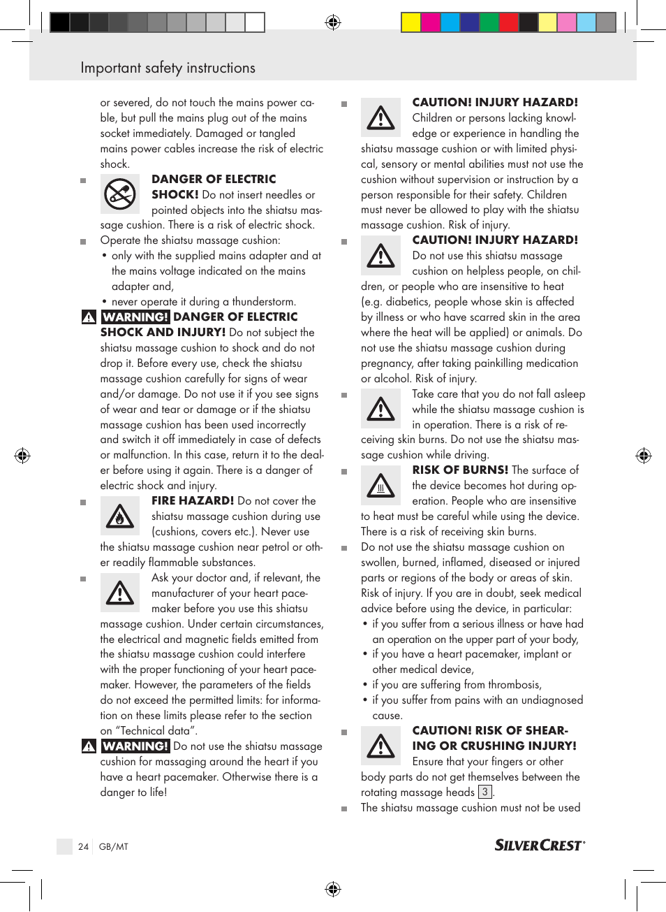 Important safety instructions | Silvercrest SSM 141 B2 User Manual | Page 20 / 32