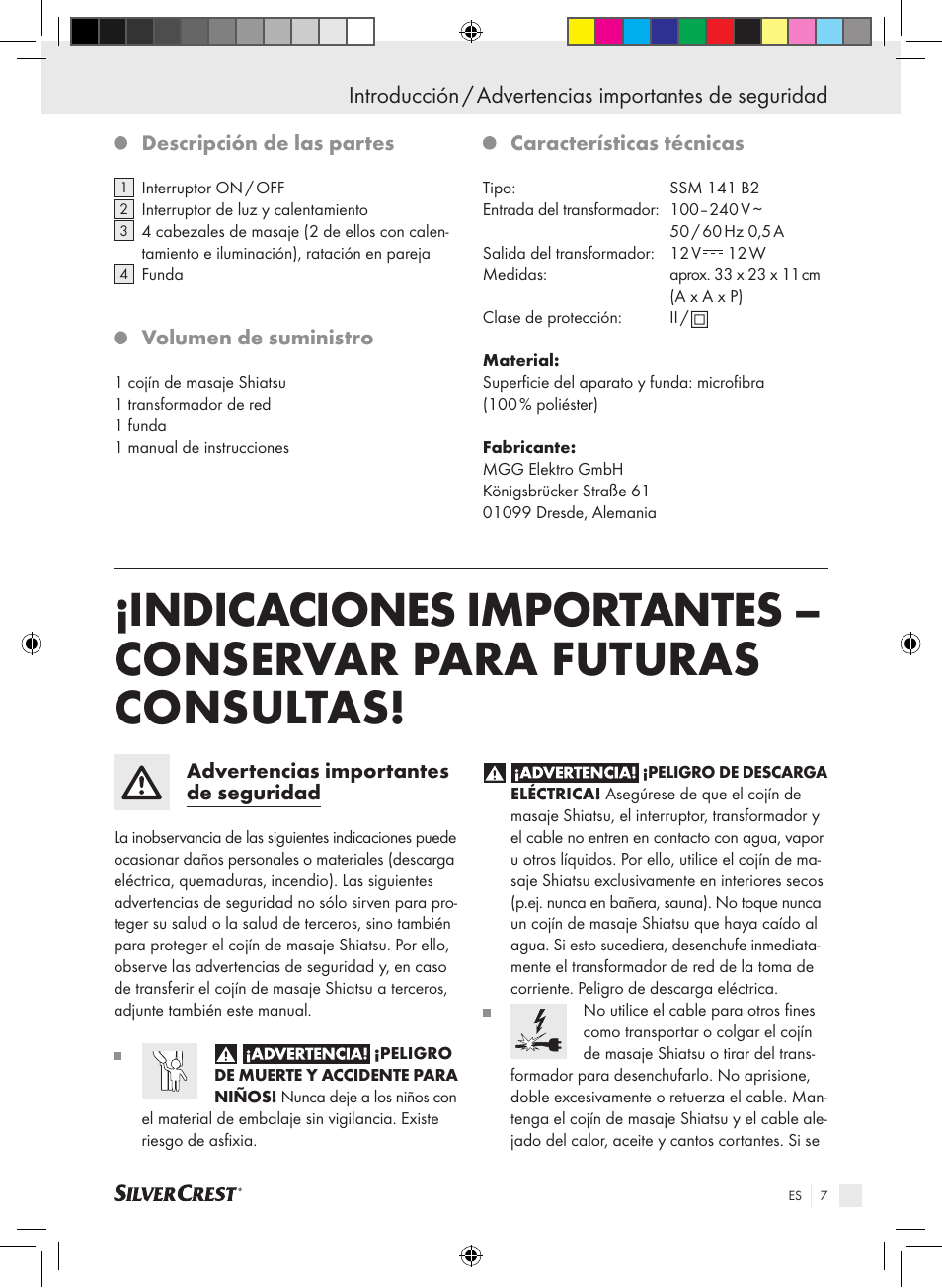 Silvercrest SSM 141 B2 User Manual | Page 3 / 32