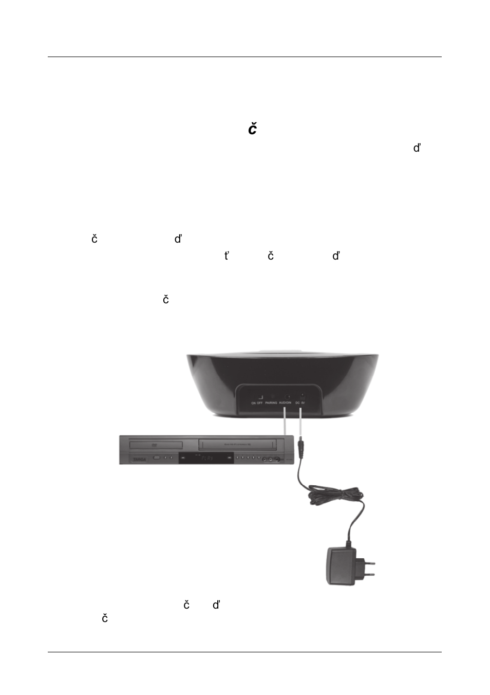 Použitie, Pripojenie kolísky vysielača | Silvercrest SFR 2.4 A1 User Manual | Page 137 / 150