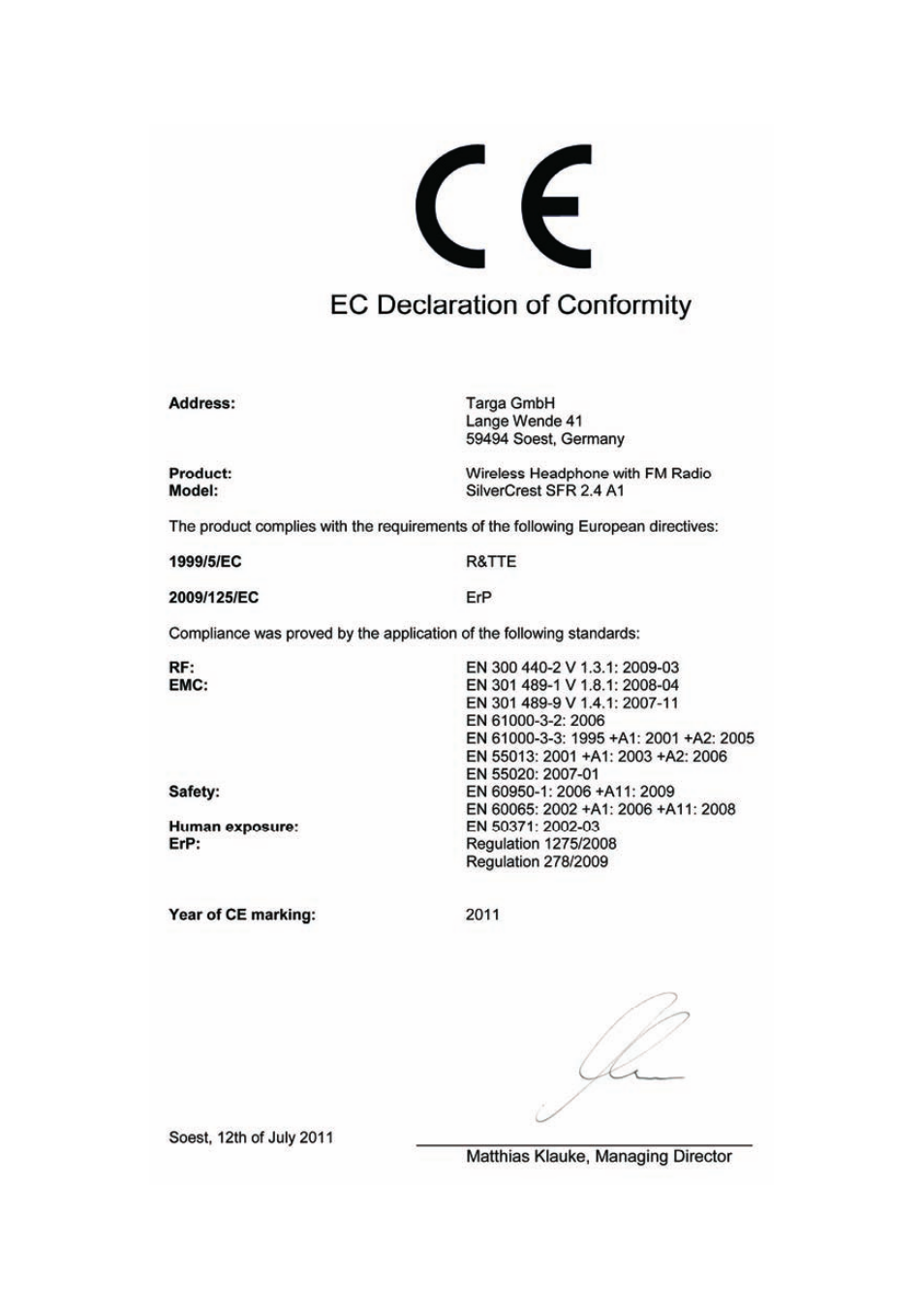 Silvercrest SFR 2.4 A1 User Manual | Page 149 / 150