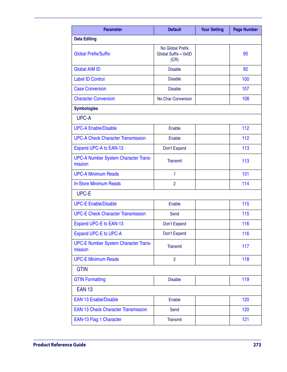 Datalogic Scanning QUICKSCAN QD2100 User Manual | Page 281 / 320