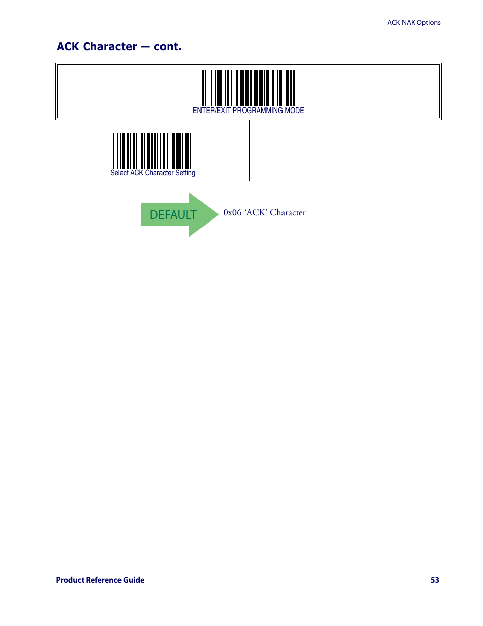 Default | Datalogic Scanning QUICKSCAN QD2100 User Manual | Page 61 / 320