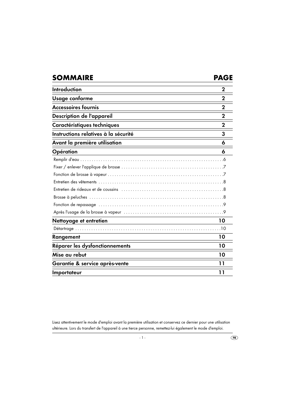 Sommaire page | Silvercrest SDRB 1000 A1 User Manual | Page 3 / 46