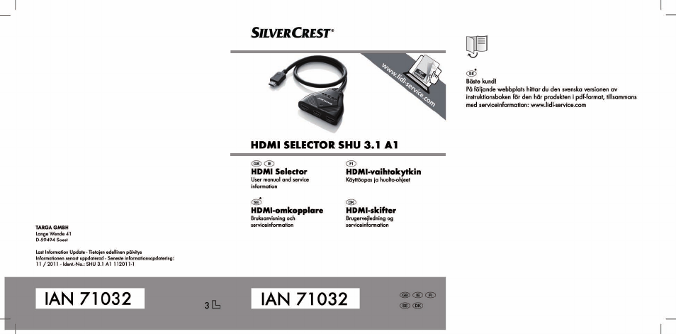 Silvercrest SHU 3.1 A1 User Manual | 44 pages