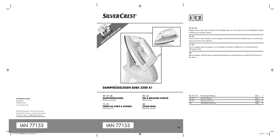 Silvercrest SDBK 2200 A1 User Manual | 42 pages