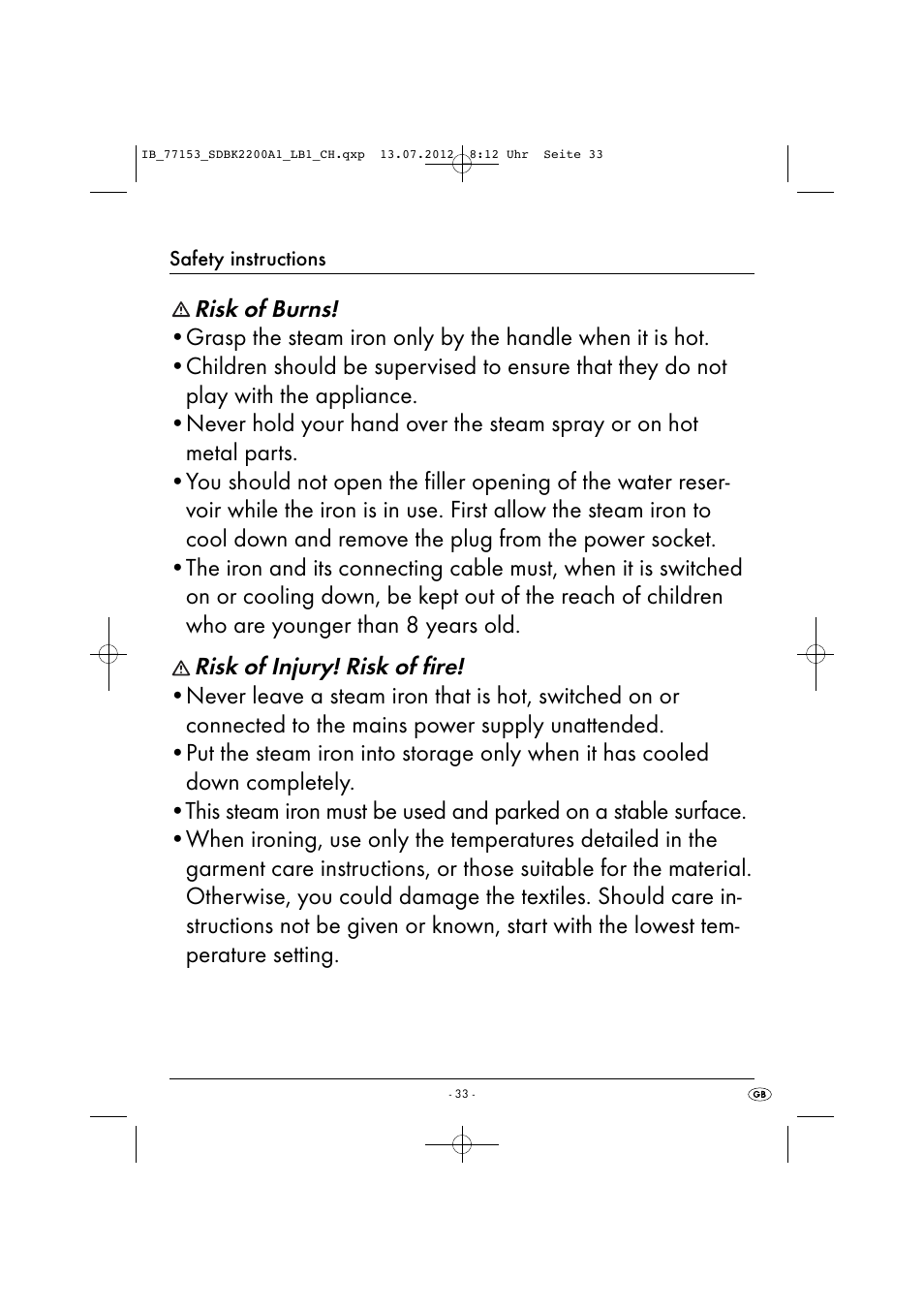 Silvercrest SDBK 2200 A1 User Manual | Page 35 / 42