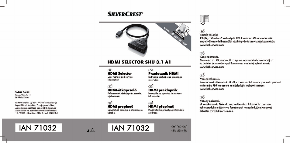 Silvercrest SHU 3.1 A1 User Manual | 64 pages