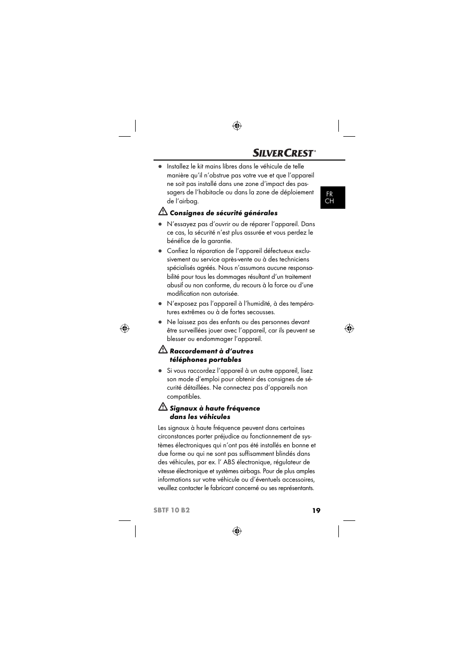 Silvercrest SBTF 10 B2 User Manual | Page 22 / 80