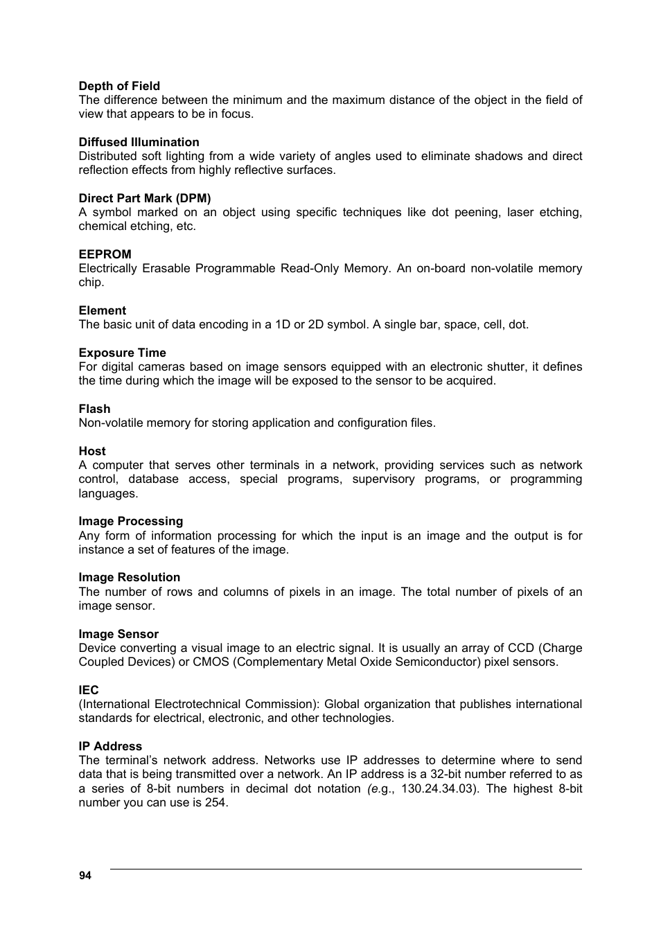 Datalogic Scanning Compact 2D Reader Matrix-2000 User Manual | Page 104 / 108