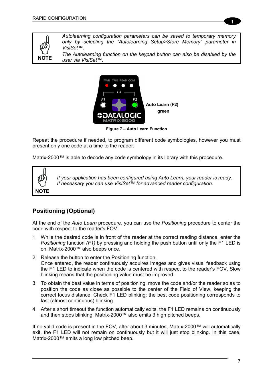 Datalogic Scanning Compact 2D Reader Matrix-2000 User Manual | Page 17 / 108