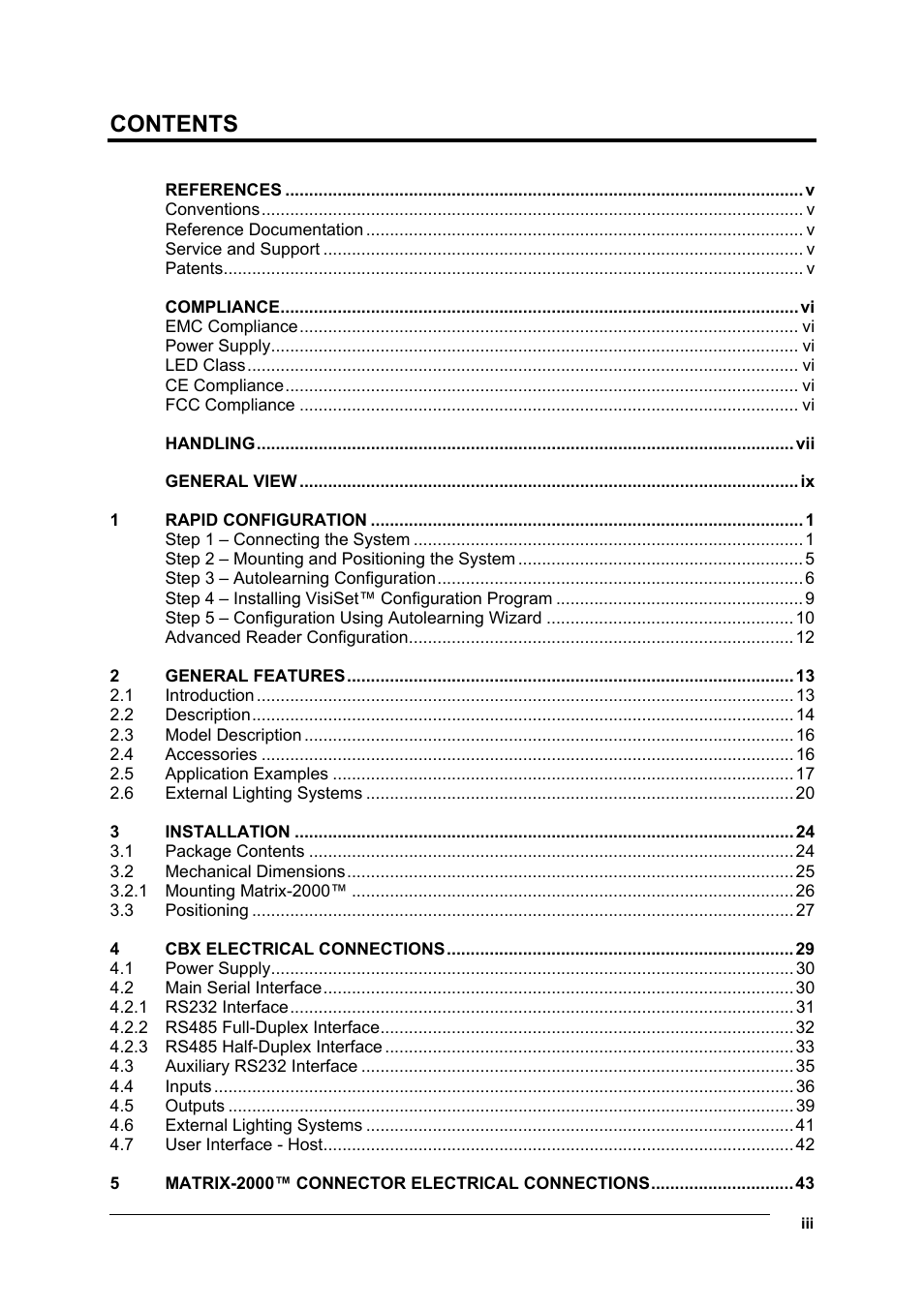Datalogic Scanning Compact 2D Reader Matrix-2000 User Manual | Page 3 / 108
