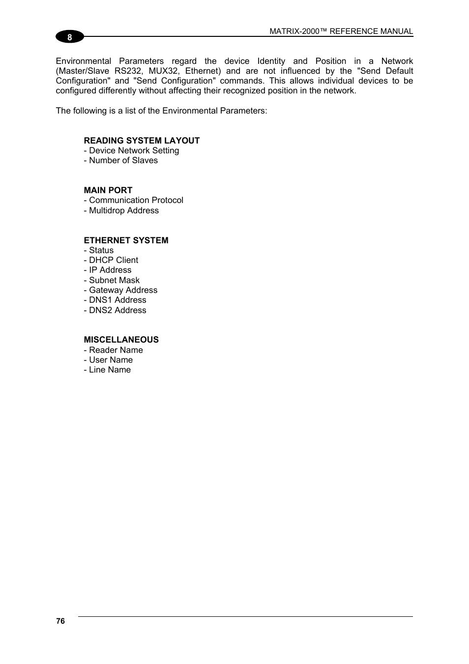 Datalogic Scanning Compact 2D Reader Matrix-2000 User Manual | Page 86 / 108
