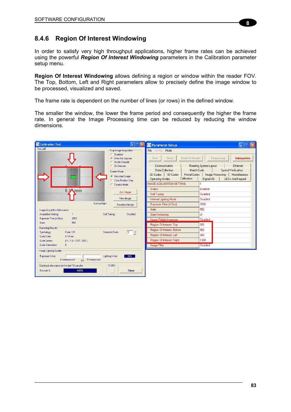 Region of interest windowing | Datalogic Scanning Compact 2D Reader Matrix-2000 User Manual | Page 93 / 108