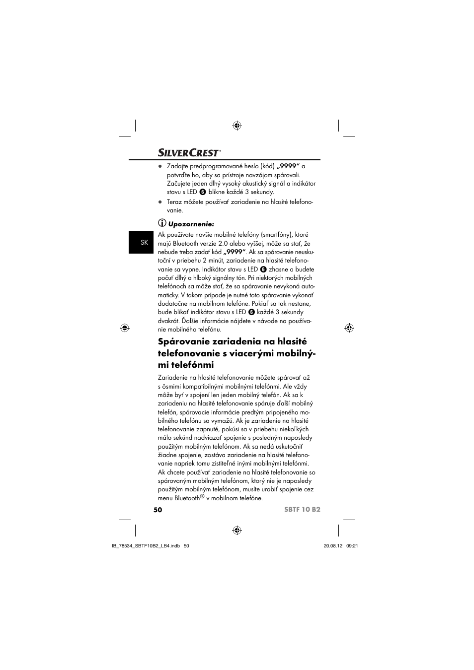 Silvercrest SBTF 10 B2 User Manual | Page 53 / 75