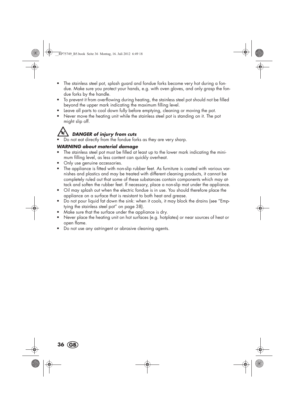 Silvercrest SFE 1500 A1 User Manual | Page 38 / 54
